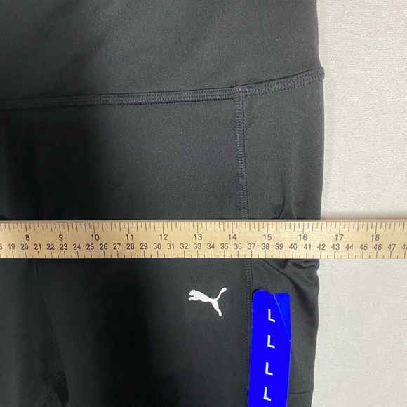 Puma Womens Ruched Fusion Pocket Tight Size Large Black - Picture 2 of 11